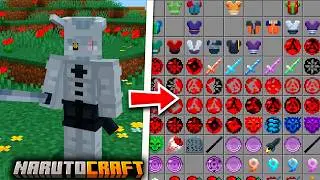 SAIU NOVA ATUALIZOU! ADDON NARUTO CRAFT V8.0 PARA MINECRAFT BEDROCK COM 100+ RIKUDOU