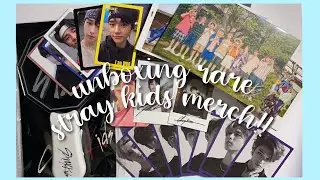 unboxing rare stray kids merch!! (photocards+concert goods)