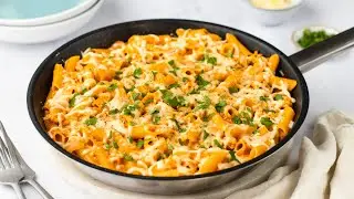 One-Skillet Cheesy Ground Chicken Pasta Recipe
