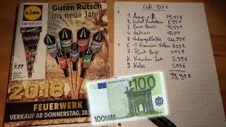 100 Euro LIDL FEUERWERK EINKAUFSLISTE 2017/2018