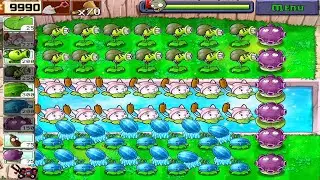 PLANTS VS ZOMBIES | SURVIVAL POOL GAMEPLAY | GATLING PEA + CATTAIL + WINTER MELON VS ALK ZOMBIES