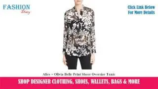 ★★★ Alice + Olivia Belle Print Sheer Oversize Tunic ★★★