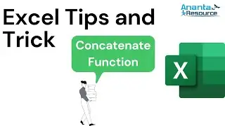 Concatenate Function | Excel tips and tricks | Ananta Resource