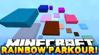 Minecraft RAINBOW PARKOUR RACE! (Sky Parkour) w/PrestonPlayz, Vikkstar, Lachlan & Pete