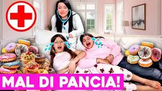 MAL DI PANCIA! SOFI e ALESSIA HANNO MANGIATO TROPPI DOLCI! MONI LE SCOPRE CHIAMA PRONTO SOCCORSO