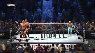 WWE 12 ONLINE - Awesome Rock Bottom off a Ladder