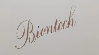 Biontech - Copperplate Calligraphy with Uni Pin Brush Pen
