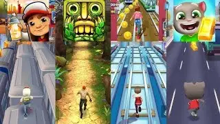 Subway Jake 🆚 Talking Tom 🆚 Temple Hero 🆚 Temple Warrior 🎮 Endless Run Showdown!   