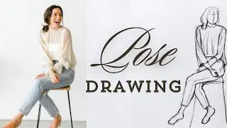 Sitting Pose Drawing Anatomy | How to draw a Girl  sitting on Chair