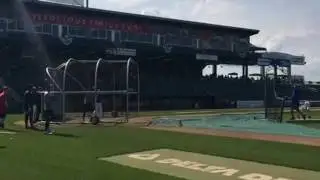 Rafael Devers, Red Sox top prospect, takes batting practice at Double-A All-Star Game
