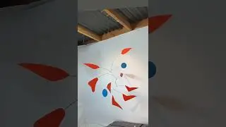 One Orange | Hanging Art Mobile by Mark Leary Designs