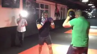 Dubai MMA training: Gokhan Saki trains boxing with MMA pioneer Tam Khan Glory MMA & Fitness Dubai
