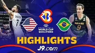 🇺🇸 USA vs 🇧🇷 Brazil | Basketball Highlights - #FIBAWC 2023 Qualifiers