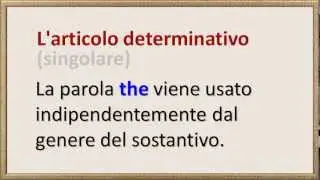 Lezione di inglese No. 3 (the)
