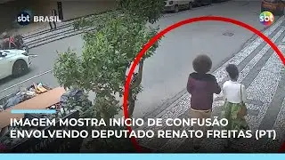 Novas imagens mostra in&iacute;cio de briga envolvendo deputado Renato Freitas em Curitiba | #SBTBrasil