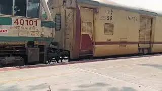 Madurai - Theni train entering Theni station