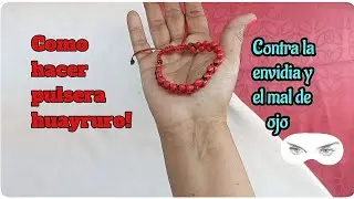 Como hacer una pulsera de hilo con huayruro, fácil y rápido!