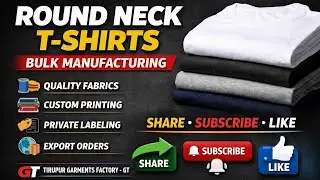 Round Neck T-Shirts | Bulk Manufacturing @gunjatextiles