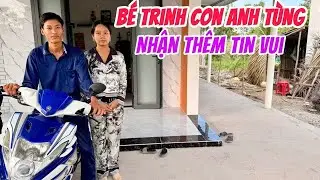 Bé Trinh con anh Tùng vui mừng được MTQ hỗ trợ 