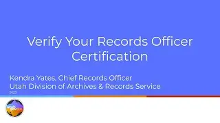 How to Verify Your Records Officer Certification