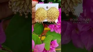 ✨ Elegant Golden Floral Earrings | Traditional Jewelry for Every Occasion 🌸 #shorts