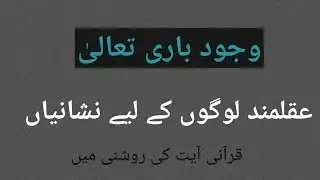 Vajude Bari Tala ki nishaniyan. Quranic verse on the existence of Allah. #quran