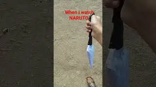 throwing kunais outside #Naruto #shorts #trending #kunai