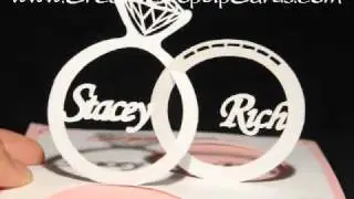 Wedding Pop Up Card Linked Rings