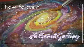 How to paint Spiral Galaxy with acrylic paint 🎨❗❗