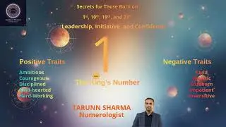 Numerology For Number 1 I Driver Number 1 &mdash; The Sun Personality | Tarunn Sharma