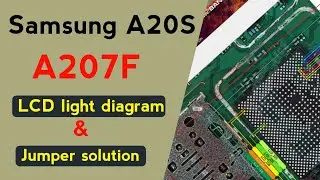 Samsung A20s A207 LCD Light Diagram | Display Backlight Problem Solution