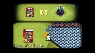 Super Wall Breakers VS Level 14 Walls| Inferno Dragon VS level 13 Wizard Tower| Clash Of Clans