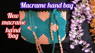 Macrame bag tutorial new design ✨️Macrame small purse new design✨️Macrame hand bag