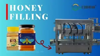 HONEY FILLING MACHINE / 2 HEAD LIQUID FILLER / TRACKING FILLING / CAPPING & LABELING PRODUCTION LINE