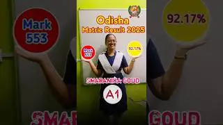 BSE Odisha 10th Result 2025🌟//🙌A1-Smaranika Goud✨// SSVM BARAMUNDA #shorts #bseodisha #result #trend
