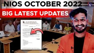 Nios October 2022 Latest Updates Theory Exam | All Students can be passed