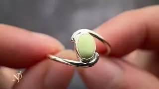 3319 138 Lemon Chrysoprase Twist Band