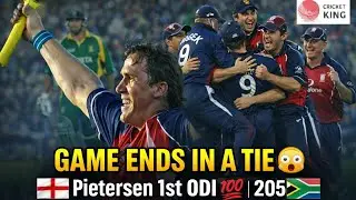 Game End in Tie | South Africa v England Thriller in Bloemfontein 2005 | Kevin Pietersen 1st Odi 💯 