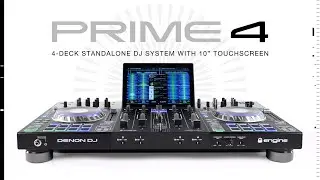 Denon DJ PRIME 4 |  4-Deck Standalone DJ Controller with 10.1