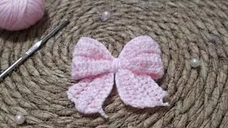 Tığ İşi Kolay Kurdele Yapımı 🎀 | Easy Crochet Bow Tutorial [Tığ B&uuml;k&uuml;c&uuml;]