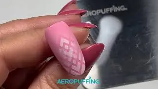 Aeropuffing Nail Art Tutorial: Geometry Pattern
