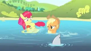 Big Macintosh (pranking Apple Bloom with shark fin)