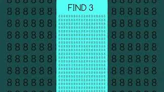 Find 3 in 5 seconds. #puzzlegames #iq #puzzlequiz #emoji #squidgame #maths #mathematics