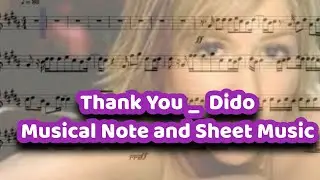 Dido- Thank You   /   Sheet music notes         Notation By :Omar ALOmari#music#notes