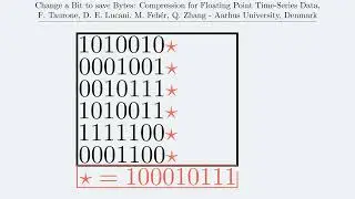 ICC 2023 - Change a Bit to save Bytes: Compression for Floating Point Time-Series Data [NO AUDIO]