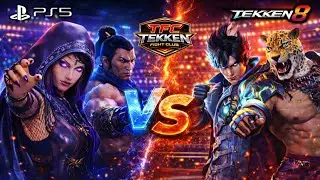 Zafina & Feng vs King & Lars 🔥 Tekken 8 Intense Battles | PS5 | Tekken fight Club | #tekken8 