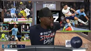 Expressions reaction to Tottenham Manchester City goals | Kulusevski-Emerson-Alvarez-Haaland-Mahrez