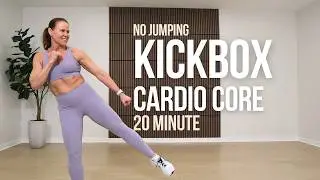 20-Minute No Jumping Cardio Core Kickboxing Workout | Low-Impact, Full Body Burn