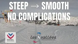 [4K] POV Skiing red piste 'Combe Tougnete' in Meribel, Les 3 Vall&eacute;es, GoPro 4k, 2026