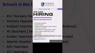 How To Get School Teacher Jobs In Abu Dhabi | School Teacher Al Ain | Dubai #jobs #shorts #ytshorts